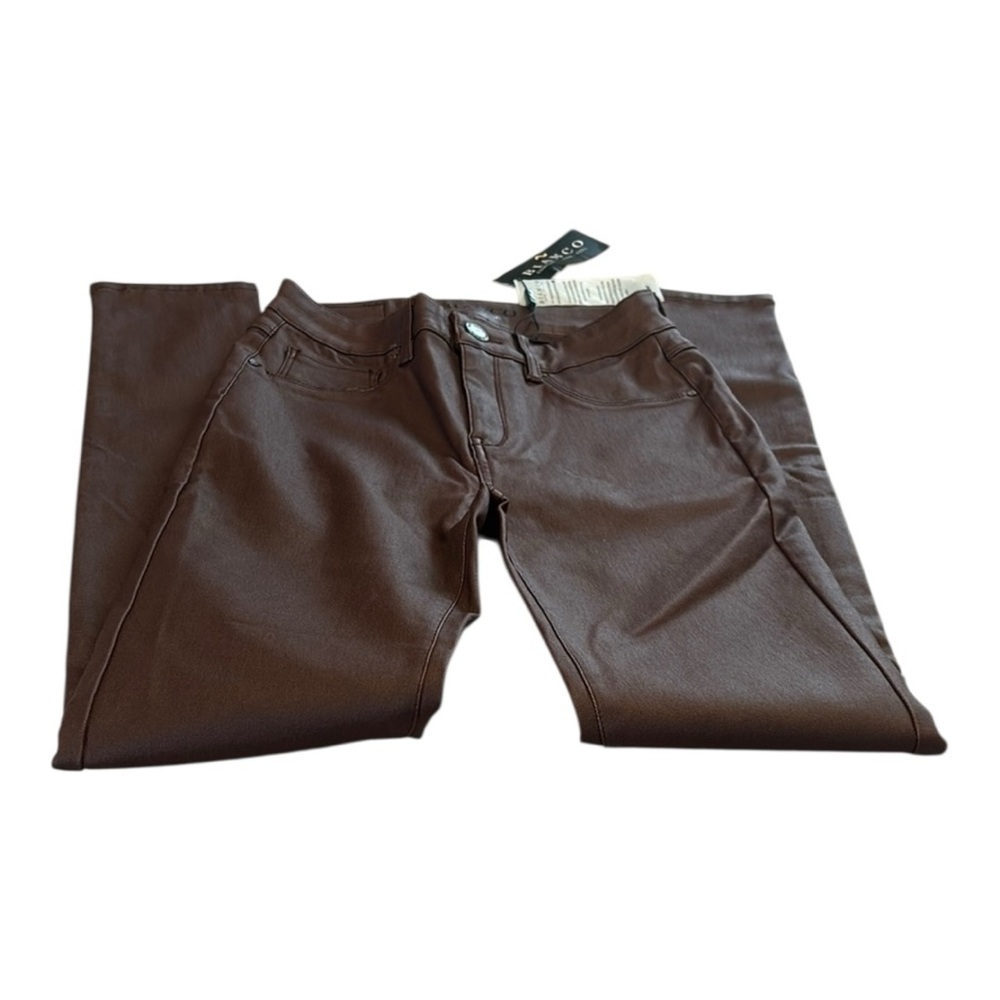 Bianca Brown Faux Leather Pants